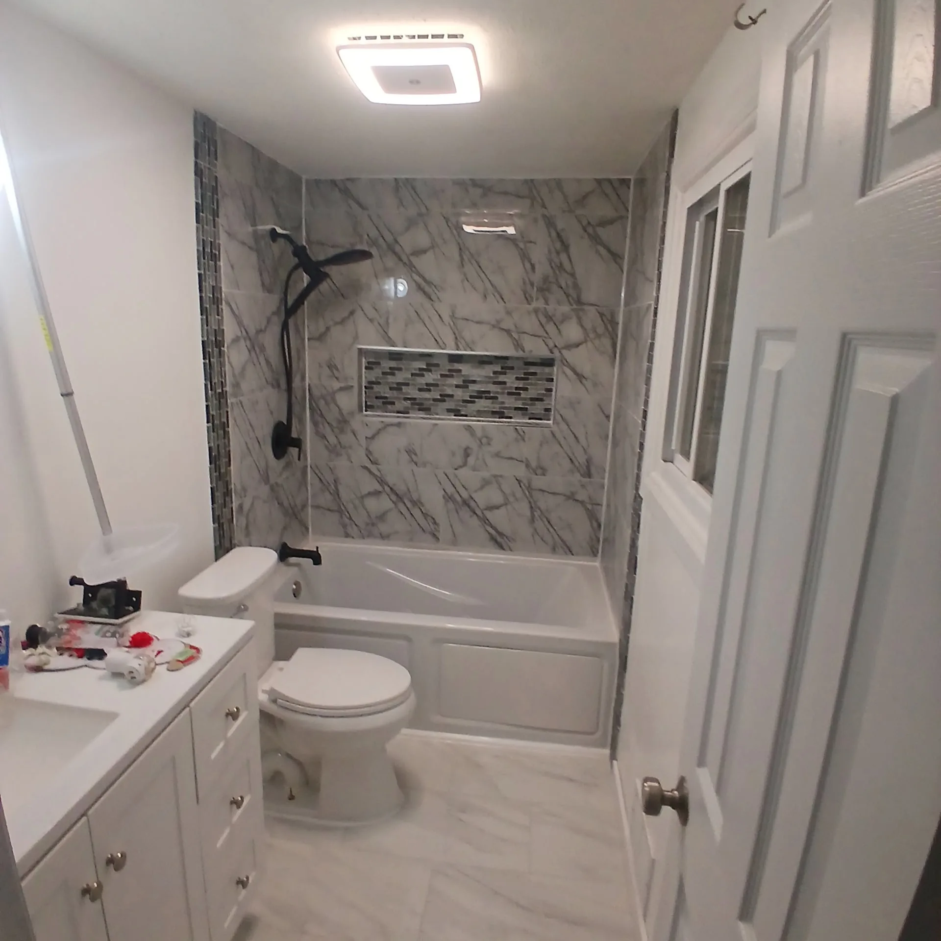 Updated bathroom in an older St. Cloud home